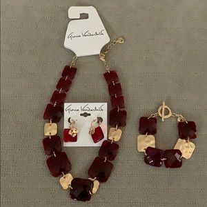 Gloria Vanderbilt necklace, bracelet, earrings